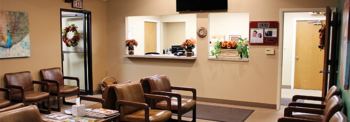 Office Reception Area At Kraft Chiropractic Center Contact Us